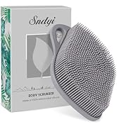 Sndyi Silicone Body Scrubber, Gentle Exfoliating Body Scrubber for Sensitive Skin, Leaf Shaped Sh...