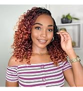 Yewell Goddess Box Braids Crochet Hair 10 Inch Boho Crochet Box Braids With Curly Ends, 9 Packs B...