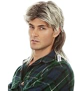 ALLAURA Blonde Mullet Wigs for Men 70s 80s Costumes Mens Fancy Party Accessory Cosplay Hair Wig 8...