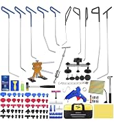 Super PDR Paintless Dent Repair Kit, PDR Rods Kit with Professional Slide Hammer Capable of Repai...