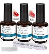 LOUINSTIC Gel Nail Polish Remover Kit - (3 Pack) Gel Polish Remover for Nails, 3-5 Minutes Easy Q...
