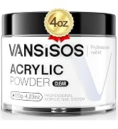 VANSISOS Clear Acrylic Powder 4.23oz: Professional Acrylic Nail Powder Polymer Large Capacity Upg...