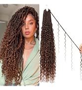 8 Packs Goddess Faux Locs Crochet Hair-30 Inch Boho Soft Locs Crochet Hair for Black Women (T30, ...
