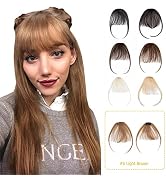 Clip in Bangs Hair Clip S-noilite Human Hair Bangs Hair Pieces for Women Air Bangs Fake Bangs #6 ...