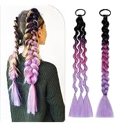 Benehair Bubble Ponytail Extension for Black Women Long Braided Ponytail Extension Protective Sty...