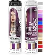 No Fade Fresh Purple Bordeaux Duo Shampoo and Conditioner Set - Bold Purple Color Depositing Hair...