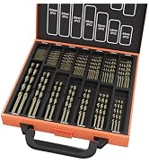 ENERTWIST Cobalt Drill Bit Set, 99Pcs HSS Twist Jobber Drill Bits,135° M35 Metric Drill Bits for ...
