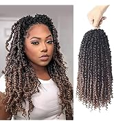 BILEAF Ombre Passion Twist Hair Pre Looped 14 Inch Passion Twist Crochet Hair for Women, Pre Twis...