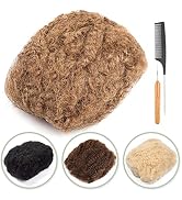 DAIXI 6 Inch 50g #27 Blonde Color Afro Kinkys Bulk Human Hair for Dreadlocks Making, Repairing an...