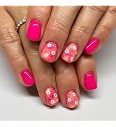 Press On Nails French Tip Fake Nails, Full Cover Gel Reusable Acrylic Nails, Reusable Nail Kit wi...
