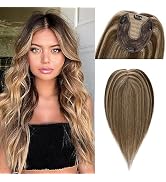 Rich Choices Hair Toppers For Women 100% Real Human Hair Topper With No Bangs 13 * 15CM Silk Base...