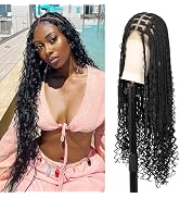 Brinbea 13x8'' HD Lace Front Braided Wigs for Women Knotless Boho Braided Wigs with Baby Hair Bla...