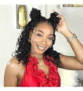 Fulcrum Goddess Box Braids Crochet Hair 10 Inch, 9 Packs Pre Looped Box Braids Crochet Hair For B...