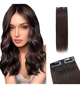 Benehair Clip in Hair Extension Human Hair 2 Clips on Hair Extensions for Women with Thinning Hai...