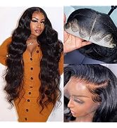 MSGEM 13x6 Lace Front Wigs 12A Virgin Human Hair 180% Denisty 18 inch Body Wave HD Transparent La...