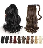 Brown Ponytail Hair Extensions,HSPJHTM Ponytail Extension 16