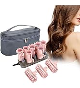 Electric Heated Roller, 10Pcs Professional Hair Curler Roller Home Handheld Curling Roll Hair Tub...