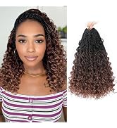 Yewell Goddess Box Braids Crochet Hair 10 Inch Boho Crochet Box Braids With Curly Ends, 9 Packs B...