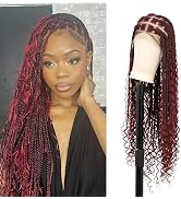 Brinbea 360° Hd Full Lace Boho Braided Wigs for Black Women Knotless Braided Wigs with Baby Hair ...