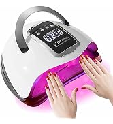 280W UV LED Nail Lamp, Professional UV Nail Dryer Light for Gel Nails with 66 Beads, Fast Curing ...