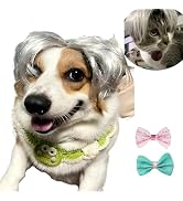 Funny Dog Wig Pet Costumes,Kediciz Cat Costume Synthetic Hairpiece Cosplay Wigs, Headwear for Hal...