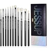 Jessup Eyeshadow Brush Set 11pcs Eye Makeup Brushes Set Professional Eye Shadow Brush Blending Br...