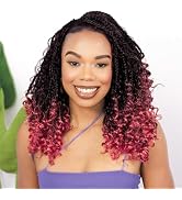 Fulcrum Goddess Box Braids Crochet Hair 14 Inch, 9 Packs Pre Looped Box Braids Crochet Hair For B...