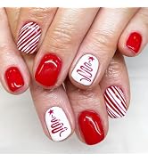 OCOUYVD xmas nails short