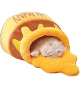 PECHVINO Honey Pot Cat Bed - Comfortable Memory Foam Pet Furniture with Removable Cushion - Styli...