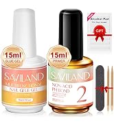 SAVILAND Nail Glue Gel Kit – Glue Gel with Non-acid PH Bond Basic Nail Tools Gel Nail Kit Super B...