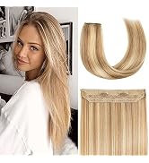 Queensstyle Hair Extensions Wire Hair Extensions Ombre Honey Brown mix with Bleach Blonde 100g Re...