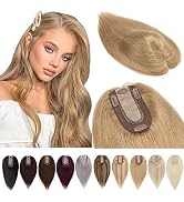 SEGOHAIR Hair Toppers for Women Real Human Hair No Bangs 7 * 13 CM Silk Base Clip In Topper Hairp...