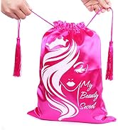 Hair Storage Bags for Women Fashion, Stain Bags with Drawstring Large for Hair Extensions, Bundle...