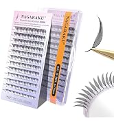 NAGARAKU Premade Spire Eyelash Extensions Air Series Feather Shape Manga Anime Individual Lashes ...