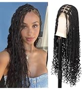 Brinbea 13x8 Hd Lace Front Knotless Braided Wigs for Women Boho Braided Wigs With Baby Hair Long ...