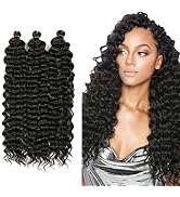 Deep wavy Crochet Hair Long Curly Crochet Hair for Women 22inch Ocean wave braiding hair Deep Twi...