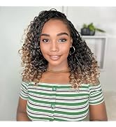 Yewell Goddess Box Braids Crochet Hair 10 Inch Boho Crochet Box Braids With Curly Ends, 9 Packs B...