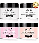 Monja Acrylic Powder Kit 4 Colors, Acrylic Nail Powder Professional Acrylic Nail System, Acrylic ...