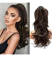 NAYOO Claw Clip Ponytail Extension Brown 18