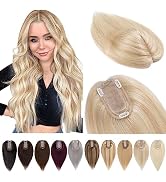 SEGOHAIR Hair Toppers for Women Real Human Hair No Bangs 7 * 13 CM Silk Base Clip In Topper Hairp...