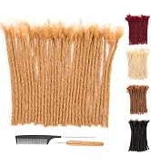DAIXI 0.6cm Thickness #27 Blonde 8 Inch 60 Strands 100% Real Human Hair Dreadlock Extensions for ...