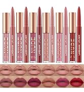 LANGMANNI 6 Matte Lipstick with 6 Lipliners Durable Makeup Set,Long-Lasting Non-Stick Cup Not Fad...