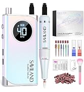 SAVILAND Nail Drill for Acrylic Nails Professional: 40000RPM Nail Drill 6000mAhm High Capacity Re...