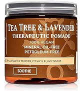 Qhemet Biologics Tea Tree & Lavender Therapeutic Pomade - Soothing Anti-Dandruff Pomade and Scalp...