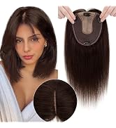 SEGOHAIR Hair Toppers for Women Real Human Hair No Bangs 13 * 15 cm Larger Silk Base 150% Density...