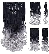 Clip Hair Extension,Brown Hair Extensions Wavy 18