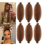 Spring Afro Twist Hair, 12 Inch Springy Marley Twist Braiding Hair Pre-Separated 6 Packs Spring T...