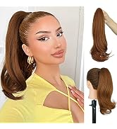 Cisyia Ponytail Extension for Women Natural Straight Ponytail Clip in Claw Hair Extension Natural...