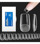 Beetles Gel X Nail Tips Etch X Soft Gel Nail Tips 504Pcs Pre Filed Half Matte Short Square Full C...
