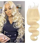 KAFEIER 613 Blonde 5x5 Hd Lace Closure With Cap Wear and Go Brazilian Virgin Human Hair Body Wave...